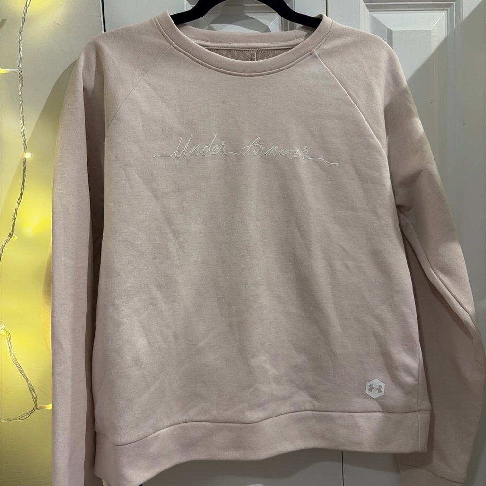 Under Armour Women's Light Pink Crew Neck Sweater